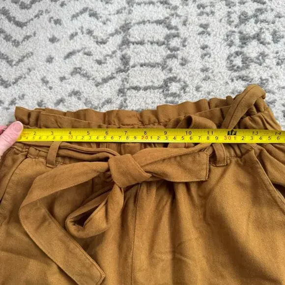 Carly Jean Los Angeles "Reid" Paperbag Pants - Pecan Brown Size Small - Picture 6 of 8